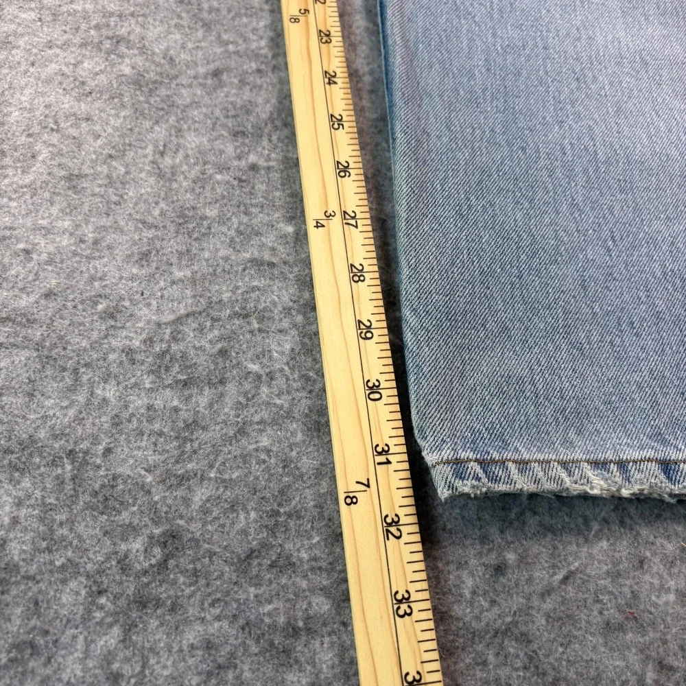 Vintage 90s Levis 505 Jeans Mens 34x32 Made in USA Light Wash Straight Leg Blue